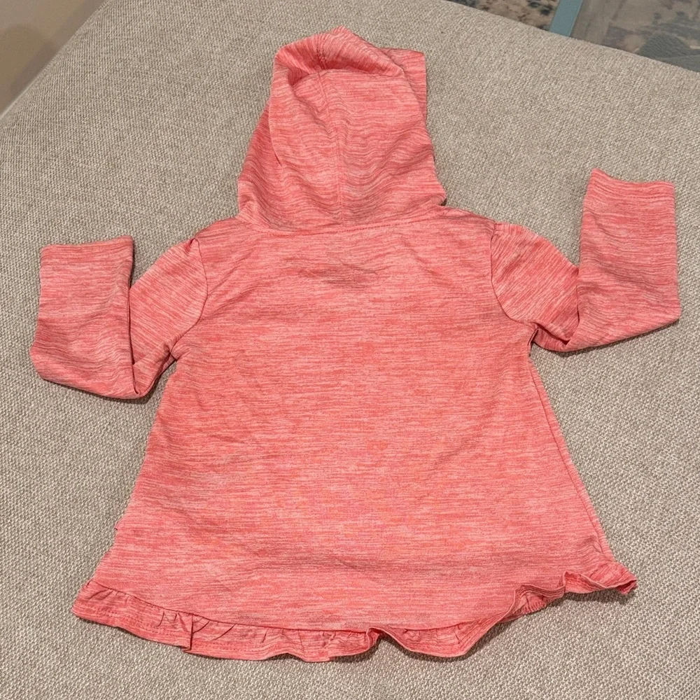 Nike Kids Coral Hoodie with Silver Logo